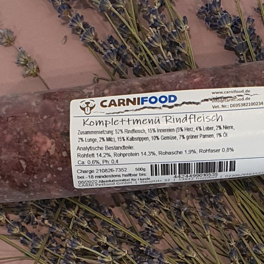 Komplettmenü Rind 500 g